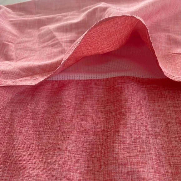 Izod Saltwater Beach Performance Surfside Short Sleeve Shirt Mens Light Pink NEW - Picture 7 of 12